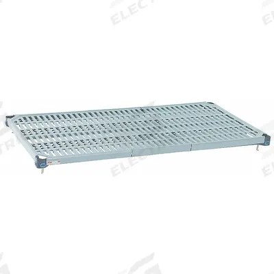 METRO Shelf: 24 in x 48 in, Ventilated Shelf, 800 lb Shelf Capacity, Polymer/Steel - Quick-Adjust Antimicrobial Plastic-Decked Shelves