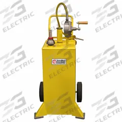 JOHNDOW INDUSTRIES Fuel Caddy: 30 gal Capacity, Diesel, Yellow, Steel, Two-Way Rotary Pump (MPN HGC-30-D). Key specifications — Compatible Fuel: Diesel; Dispensing Mechanism: Two-Way Rotary Pump; Brand: JOHNDOW INDUSTRIES; Tank Material: Steel.