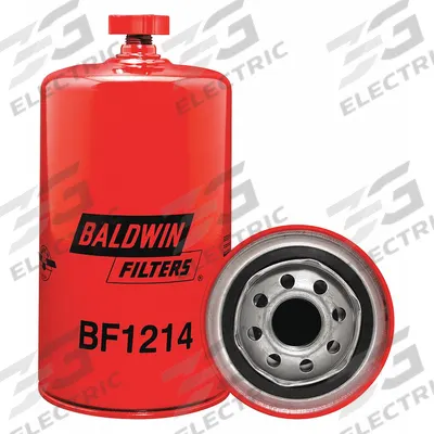 BALDWIN FILTERS Fuel Filter: Spin-On, 3 11/16 in Outside Dia, 1"-14 Thread Size, Cellulose - Spin-On Fuel Filters