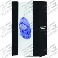BOWMAN DISPENSERS Glove Dispenser: Steel, 5 5/8 in Overall Wd, 10 in Overall Ht, 3 3/4 in Overall Dp (MPN GL008-0420). Key specifications — Dispenser Layout: (1) Box; Fill Direction: Left Load; Material: Steel; Brand: BOWMAN DISPENSERS; Color: Black.