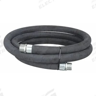 Dayton Discharge Hose: Discharge Hose, 1 in x 12 ft, Rubber, Rubber, Aluminum - Discharge Hoses for Fuel Transfer Pumps