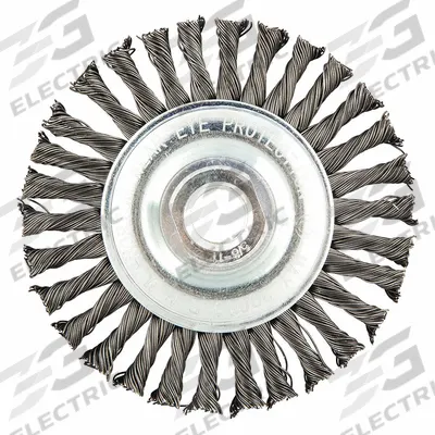 APPROVED VENDOR Wire Wheel Brush: Steel Stringer Bead, 4" Dia x 3/16" Wd, 5/8"-11 Arbor - Weld-Cleaning Brushes for Carbon Steel