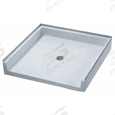 FIAT PRODUCTS Shower Floor: Rectangle, Barrier Free Threshold, Terrazzo - Shower Bases