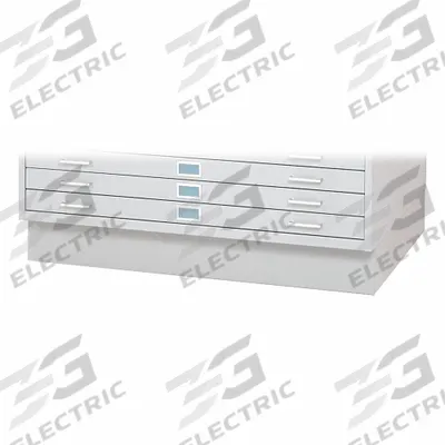 SAFCO PRODUCTS Flat File Cabinet Base: White, 6 in Overall Ht, 32 3/4 in Overall Dp - Bases for Flat File Cabinets