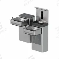 HAWS Drinking Fountain: On-Wall, 8 gph @ 50°F, Push Bar Fountain & Touchless Bottle Filter, Silver (MPN 1212S). Key specifications — Brand: HAWS; Housing Material: Stainless Steel; Housing Finish: Satin; Chilling Capacity: 8 gph @ 50°F; Housing Color: Silver.