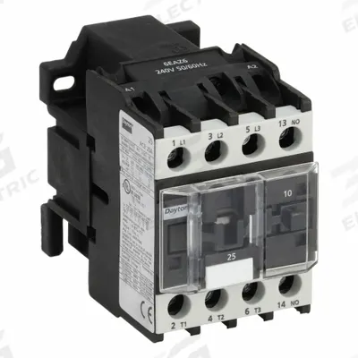 Dayton Magnetic Contactor: Non-Reversing, 3 Poles, 3NO Contacts, 25 A - Non-Reversing IEC Contactors