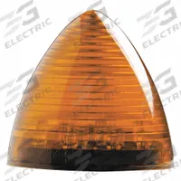 MAXXIMA Clearance Marker Light: Clearance Light, LED, Round, Surface Mount, Amber, Grommet, IP67 (MPN M11201Y). Key specifications — Lens Color: Amber; Brand: MAXXIMA; Electrical Connection: Lead Connector; Lighting Technology: LED; Mount Type: Grommet; SAE Lens Code: P2.