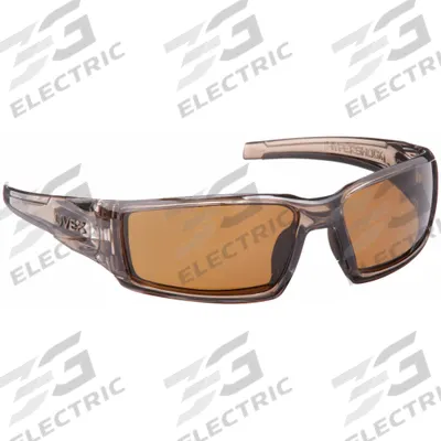 UVEX BY PIP Safety Glasses: Amber Lens, Full-Frame, HydroShield Anti-Fog - Padded Comfort-Fit Safety Glasses