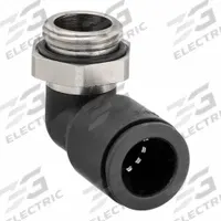 LEGRIS Push-Fit Elbow Fitting: 14 mm OD x 3/8 in Pipe Size, Push-to-Connect x MBSPP, Black, 10 PK (MPN 3199 14 17). Key specifications — Brand: LEGRIS.