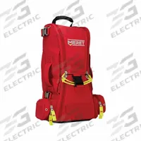 MERET USA Oxygen Response Bag: 26 in L x 16 1/2 in W x 7 3/4 in D, Tarpaulin, Red, 11-20 in/30+ in (MPN M8108FN). Key specifications — Color: Red; Closure Type: Zipper; Features: Hideaway Padded Backpack Straps for Weight Distribution; Brand: MERET USA.