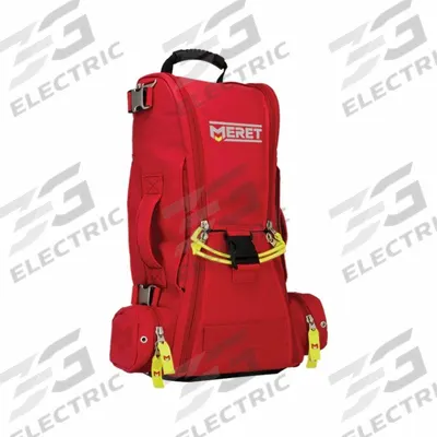 MERET USA Oxygen Response Bag: 26 in L x 16 1/2 in W x 7 3/4 in D, Tarpaulin, Red - Medical Backpacks