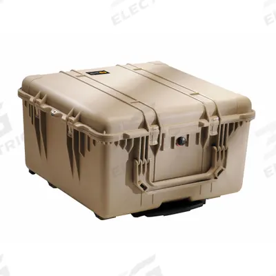 PELICAN Protective Case: 24 in x 23 3/4 in x 12 7/8 in Inside, No Foam, Beige, 4 Wheels - Standard Protective Transport Cases