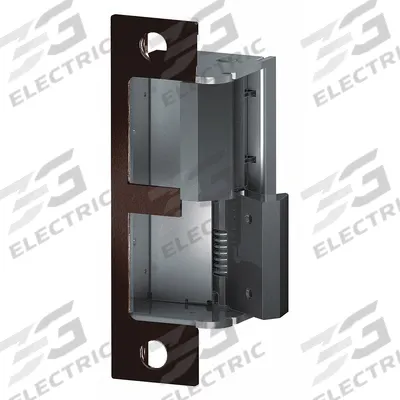 TRINE Electric Door Strike: 1 1/4 in Wd, 4 7/8 in Ht, Cylindrical/Mortise - Combination Cylindrical & Mortise Electric Strikes