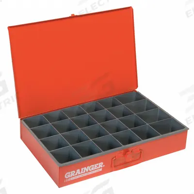 DURHAM MFG Compartment Drawer: 18 3/8 in x 12 1/2 in x 3 1/8 in, 24 Compartments, 0 Dividers - Large Compartmented Boxes