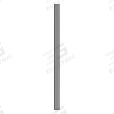 ASI GLOBAL PARTITIONS Partition Column: Steel, Smooth Semi Gloss, Charcoal, 82 in Ht, 4 in Wd - Pilasters for Bathroom Partitions