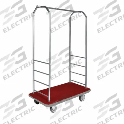 CSL Bellman Cart: 1 in Frame Dia, 43 in Overall Lg, 23 in Overall Dp, 72 1/2 in Overall Ht - Easy-Mover Bellman Carts