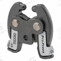 RIDGID Press Tool Jaw: For Compact Tool Types, For 1/2 in to 1-1/4 in Pipe, Copper/Stainless Steel (MPN 26163). Key specifications — attr531220: Actuator; attr531206: Viega ProPress; attr531207: Stainless Steel; attr531202: 26163; attr531208: 1/2 in to 1-1/4 in; attr531205: RIDGID.