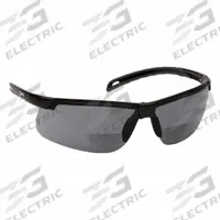 PYRAMEX Reader Safety Glasses: Gray Lens Color, Wraparound Frame, H2MAX Anti-Fog, Bottom, +2.50 (MPN SB8620R25TM). Key specifications — Brand: PYRAMEX; Series: Ever-Lite(R); Diopter Strength: +2.50; Lens Color: Gray.
