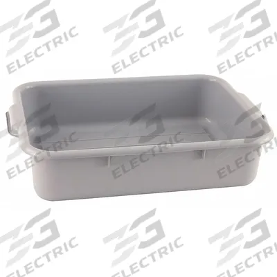 CRESTWARE Bus Tub: Gray, 5 in Overall Ht, 16 in Overall Wd, 22 1/2 in Overall Lg - Bus Tubs