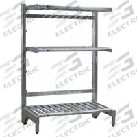 NEW AGE INDUSTRIAL Cantilever Rack: 60 in x 27 in x 72 in, 3 Shelves, 300 lb Shelf Capacity (MPN 99876). Key specifications — Material: Aluminum; Shelf Configuration: Standalone; Brand: NEW AGE INDUSTRIAL.
