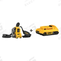 DEWALT Dust Extractor: Cordless, HEPA, Dry, 0.06 gal Tank, (1) Bare Tool/(1) Battery, 19 cfm, 2.0 Ah (MPN DWH161B/DCB203). Key specifications — attr118071: Yes; attr118082: Plastic; attr118063: (1) Battery; attr118066: HEPA; attr118075: Dry; attr118056: 2.0 Ah.