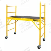 METALTECH Scaffold: Steel, 2.4 ft to 6 ft, 74 in x 29 in, 1,000 lb Load Capacity (MPN I-CISCPY). Key specifications — Brand: METALTECH; Height Adjustability: Adjustable Height; Included Components: Platform; Max Stackable Units: 2.