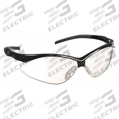 RADIANS Safety Glasses: Light Gray Lens, Frameless, Black Frame - Padded Comfort-Fit Safety Glasses