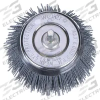 WEILER Cup Brush: Crimped Abrasive Nylon, 2 3/4 in Brush Dia, 1/4 in Shank, 0.035 in Fill Dia (MPN 97602). Key specifications — Grit: 180; Brand: WEILER.