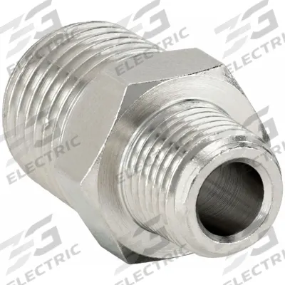 APPROVED VENDOR Metal Pipe Straight: Straight, 1/4 in x 1/8 in, 1,200 psi - Chrome-Plated Threaded High-Pressure Pipe Fittings