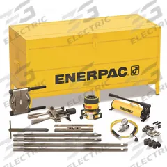 ENERPAC Hydraulic Puller Set: 12.5 ton Capacity with Attachments, 25 ton Cylinder Nominal Capacity (MPN BHP561G). Key specifications — attr98874: ENERPAC; attr96739: Threaded Hollow Saddle; attr1177737: Hand Pump.