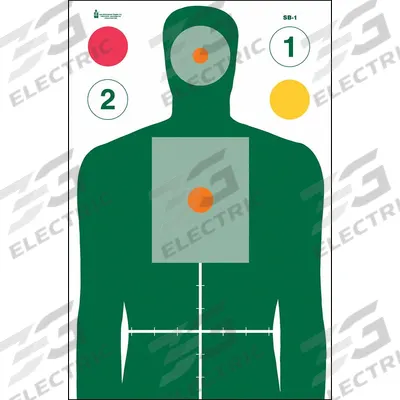 ACTION TARGET Shooting Range Targets: Paper, Silhouette Target, 35 in Ht, 23 in Wd, Green - Silhouette Targets