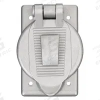 HUBBELL WIRING DEVICE-KELLEMS Weatherproof Cover: Aluminum, Receptacles/Switches, 1 Gangs, Aluminum (MPN HBL7420). Key specifications — Brand: HUBBELL WIRING DEVICE-KELLEMS; Color: Aluminum; Compatible with Product Type: Switches; Mounting Orientation: Vertical.
