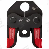 MILWAUKEE Press Jaw: 3/4 in Pipe, PEX, For ASTM F1807/F2159, Sub-Compact Tool Types (MPN 49-16-2633C). Key specifications — attr518773: Jaws; attr518762: PEX; attr518771: Steel; attr518761: ASTM F1807/F2159; attr518760: MILWAUKEE.