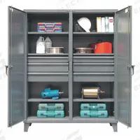 STRONG HOLD Storage Cabinet: 60 in x 24 in x 78 in, 6 (6) Adj Shelves, 6 Drawers, 2 Doors, Legs (MPN 56-DS-246-6DB). Key specifications — Brand: STRONG HOLD; Base Type: Legs; Cabinet Color: Dark Gray; Frame Assembled: Assembled.