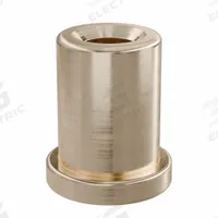 Flanged Sleeve Bearing: Bronze, SAE 841, 1/8 in Bore, 1/4 in OD, 3/8 in Lg, -35°F to 300°F, 10 PK (MPN FF207-03B). Key specifications — System of Measurement: Inch; Material Grade: SAE 841; Flange Type: Flanged; Brand: OILITE.