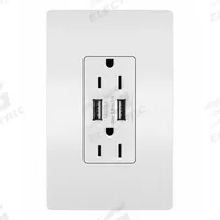 USB Receptacle: Duplex, 5-15R, 2 USB Ports, USB Type A, White, 125V AC, 15 A (MPN TM826USBW). Key specifications — Brand: LEGRAND.