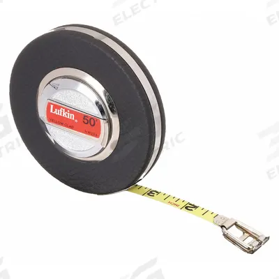 CRESCENT LUFKIN Long Tape Measure: Manual, HW223, SAE, 50 ft, 1/8 in, Plastic - Closed-Reel Long Tape Measures