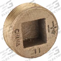 APPROVED VENDOR Plug: Square Drive Cored Plug, 1 1/4 in, NPT Threaded, Class 125, C89833 Brass (MPN ZUSA-PF-10559). Key specifications — Brand: APPROVED VENDOR; Maximum Operating Pressure: 125 psi @ 72° F.