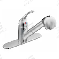 CFG Pull Out Kitchen Faucet: Capstone, Brass, Single-Post, Deck, 1 Mounting Holes, 1.5 gpm Flow Rate (MPN CA40519). Key specifications — Series: Capstone; Brand: CFG.