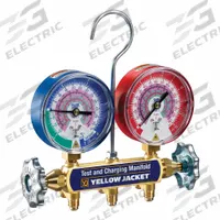 YELLOW JACKET Manifold Gauge: 2 Valves, 0 Hoses, Series 41, 3 1/8 in Gauge, For R-290/R-600A (MPN 41867). Key specifications — Product Type: Manifold Gauge Set; For Refrigerant Type: R-600A; Brand: YELLOW JACKET; Gauge Boots: No; Sight Glass: No.