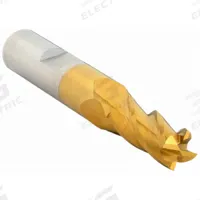 CLEVELAND Square End Mill: High Speed Steel, TiN Coated, 4 Flute, 7/32" Mill Dia, 5/8" LOC (MPN C33192)