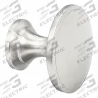 APPROVED VENDOR Cabinet Knob: Zinc, Satin Nickel, 1 3/4 in Grip Dia (MPN 1WAJ5). Key specifications — Grip Shape: Round; Finish: Satin Nickel; Includes Hardware: Hardware Included; Material: Zinc; Brand: APPROVED VENDOR.