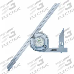 INSIZE Bevel Protractor: 12 in Blade Lg, 0°to 360°, 5 min Graduations, +/-5 min Accuracy, 3 3/8 in (MPN 2373-360). Key specifications — attr1182193: Stainless Steel; attr1182194: +/-5 min; attr1182195: 12 in; attr1182198: 5 min; attr1182218: INSIZE.