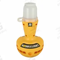 WOBBLE LIGHT Self Righting Job Site Light: LED, 6,000 lm Max Brightness, 1 Levels, 120V AC, Yellow (MPN 111208). Key specifications — attr562822: 120V AC; attr562764: WOBBLE LIGHT; attr562778: Yellow; attr562751: 111208.