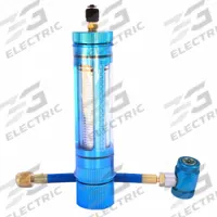 AIRSEPT A/C Oil Injector: A/C Oil and Dye Injector, Automotive A/C, R-1234YF A/C System, 9 in x 2 in (MPN 90023). Key specifications — Brand: AIRSEPT; Application: Automotive A/C; For Use With: R-1234YF A/C System; Size: 9 in x 2 in; Includes: Couplers; Tool Type: A/C Oil and Dye Injector; Vehicle Make: Universal; Vehicle Model: Universal.
