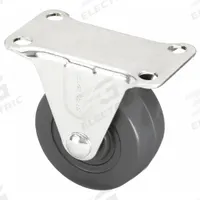 APPROVED VENDOR Plate Caster: Rigid, No Brake, Rubber, 2 in Wheel Dia, 7/8 in Wheel Wd, Plain, Rigid (MPN 33H790). Key specifications — Wheel Bearing Type: Plain; Wheel/Tread Color: Black; Brand: APPROVED VENDOR; Caster Type: Rigid.