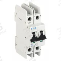 EATON IEC Miniature Circuit Breaker: 10 A Amps, 48/96V DC, 10kA at 277/480V AC, Screw Clamp, FAZ-NA (MPN FAZ-C10/2-NA). Key specifications — DC Voltage Rating: 48/96V DC; Brand: EATON; Max. AIR Rating: 10kA at 277/480V AC; Terminal Connection: Screw Clamp; AC Voltage Rating: 277/480V AC.
