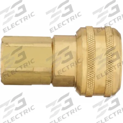 PARKER Quick Connect Hose Coupling: 3/8 in Body Size, 3/8 in Hose Fitting Size - Industrial Interchange Brass Quick-Connect Air Coupling Bodies