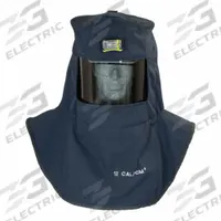 OBERON Arc Flash Hood: 2 PPE CAT, 12 cal/sq cm ATPV, ( 6.5 oz/sq yd ), Std, Navy, Hard Cap (MPN LAN2ST-C). Key specifications — Includes: Hard Cap; Brand: OBERON; Hood Window Type: Not Window/Face Shield Fitted; Ventilated: No; Window Coating: Anti-Fog; Scratch Resistant; Color: Navy; Features: Escape Strap.