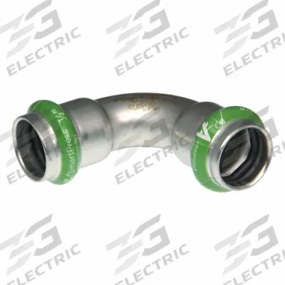 APOLLO Crimp Elbow Fitting: 1 in Pipe x 1 in Pipe Size, Press-fit x Press-fit - Potable Water Stainless Steel Press Fittings